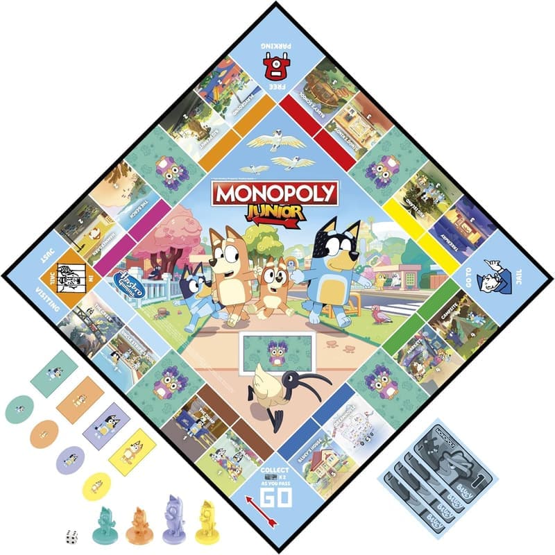 Bluey Edition Monopoly Junior Board Game for Kids Ages 5+