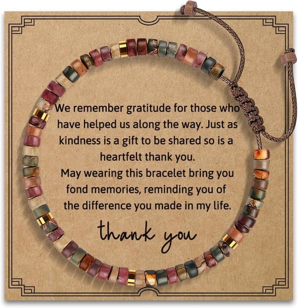 Teacher Appreciation Natural Stone Bracelet for Women