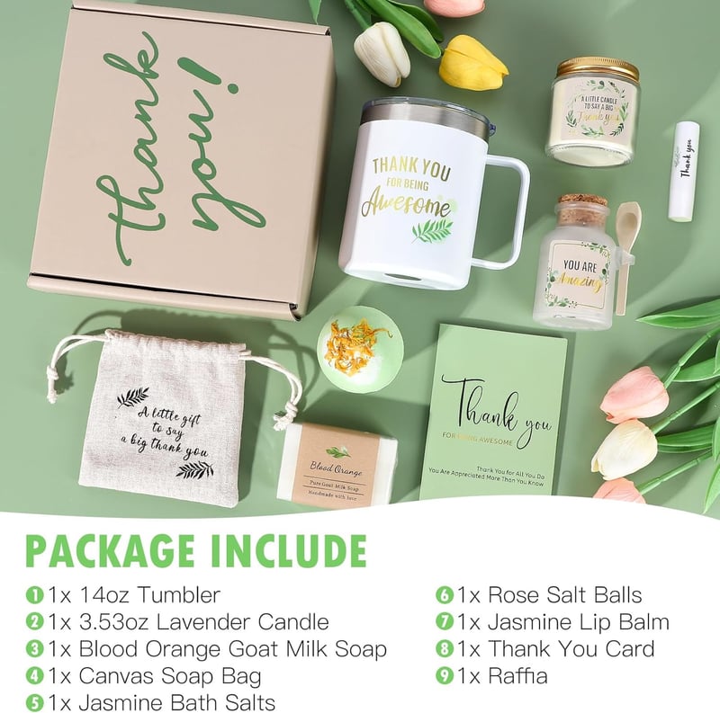 Employee Appreciation Gift Box Set with Spa Items for Women