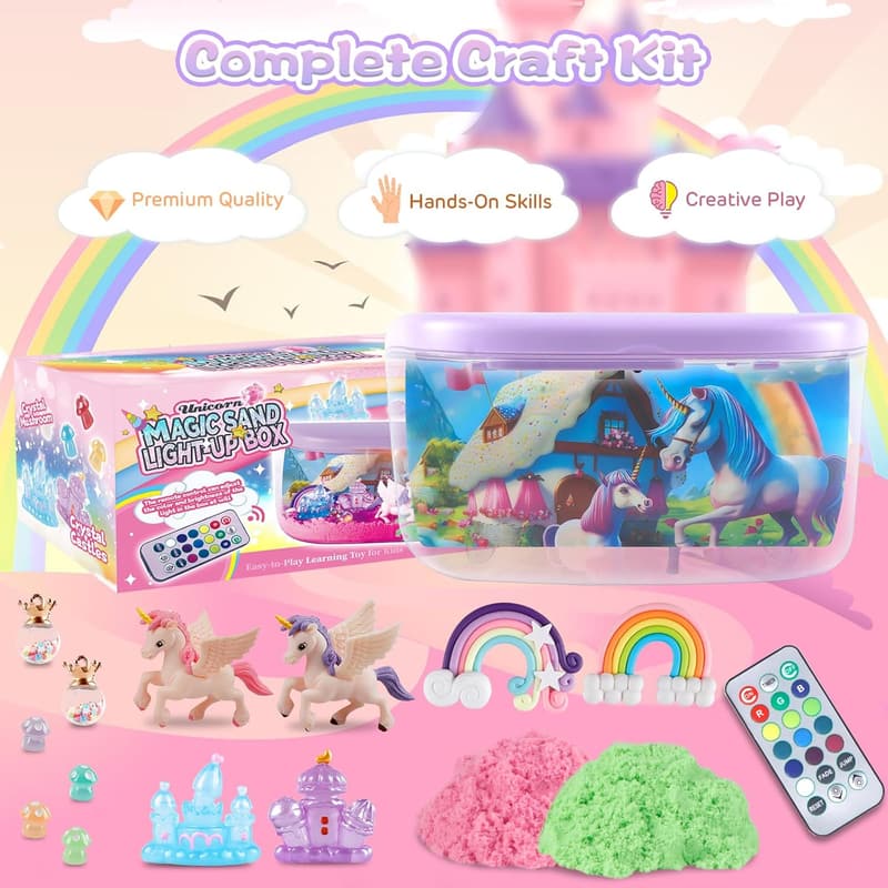 Unicorn DIY Terrarium Light Kit for Girls - Birthday Gift