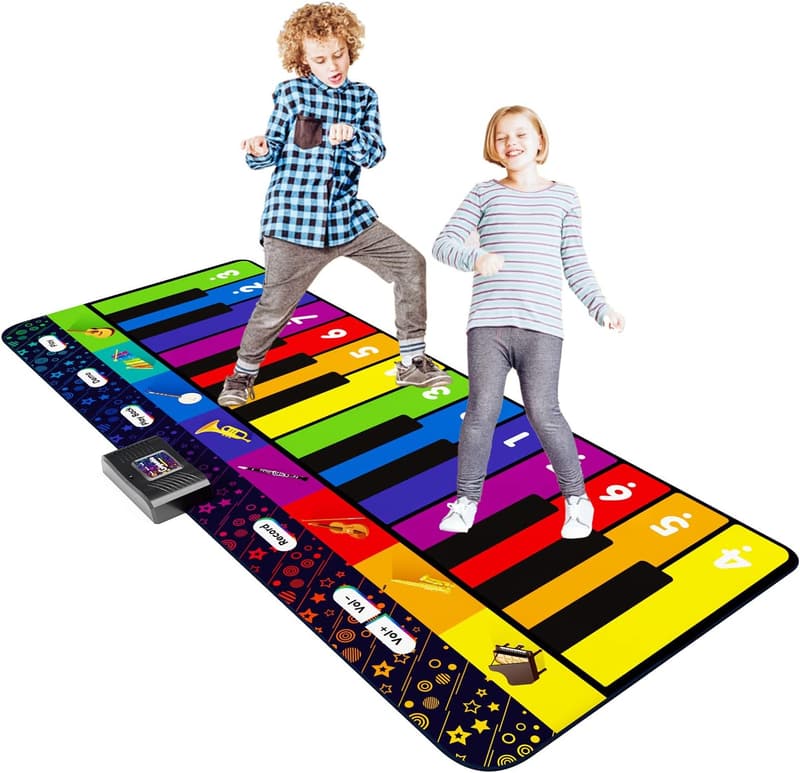 Giant Musical Piano Mat for Kids - 24 Keys, 10 Songs