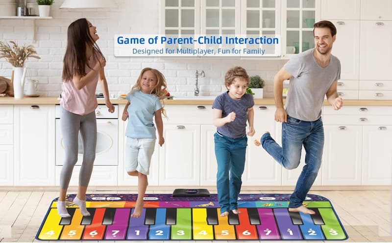 Giant Musical Piano Mat for Kids - 24 Keys, 10 Songs