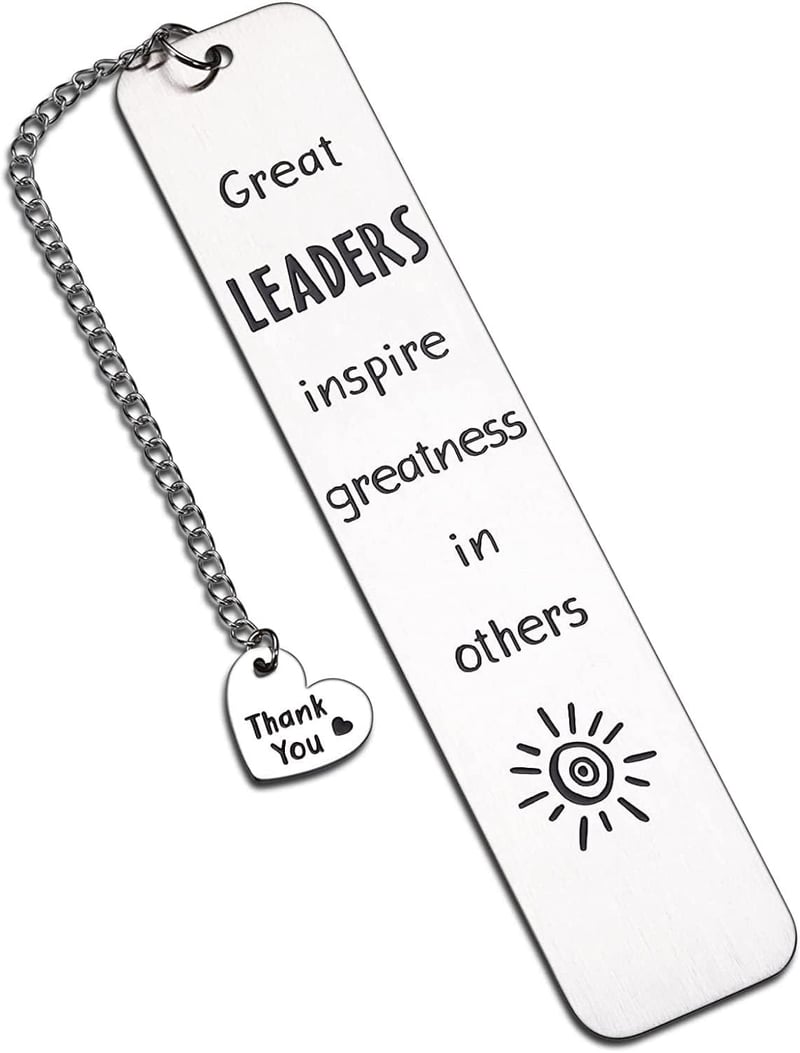 Thank You Bookmark for Boss - Appreciation Gift for Leaders