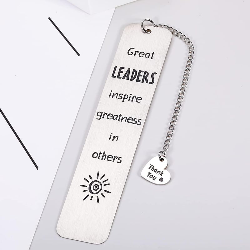 Thank You Bookmark for Boss - Appreciation Gift for Leaders
