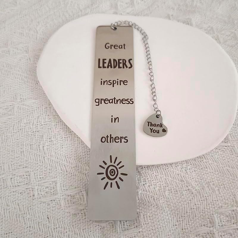 Thank You Bookmark for Boss - Appreciation Gift for Leaders