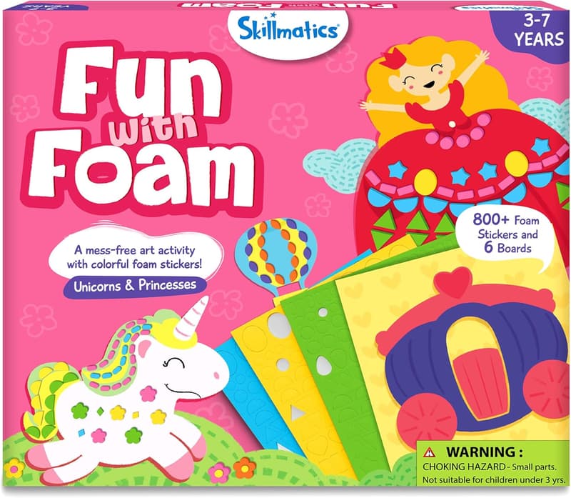 Unicorns & Princesses Foam Sticker Art Kit for Kids