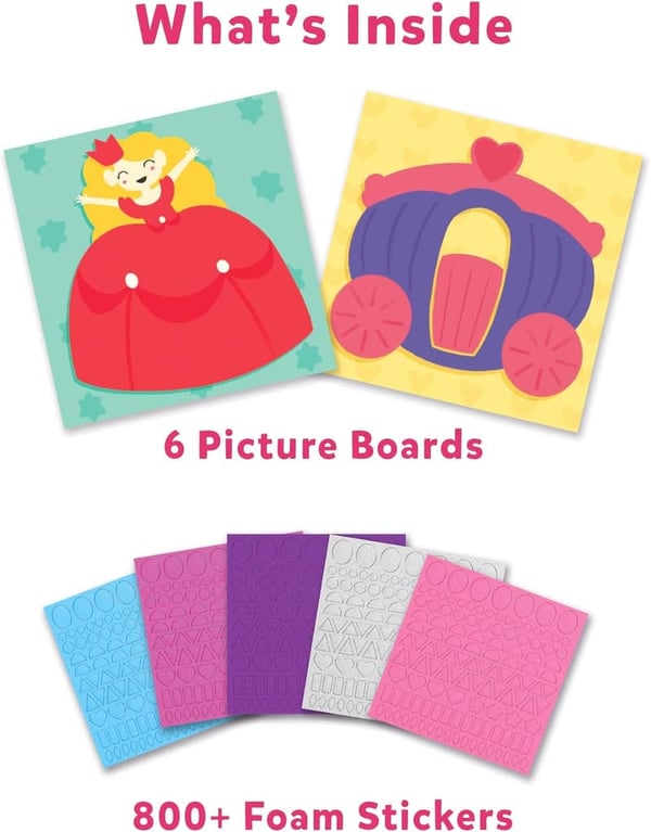 Unicorns & Princesses Foam Sticker Art Kit for Kids