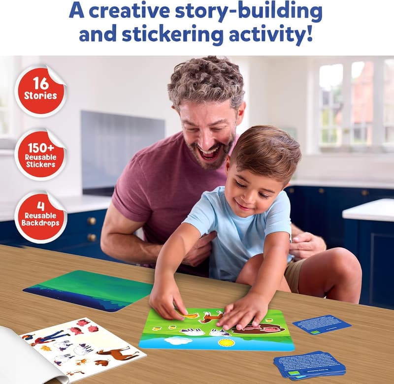Educational Travel Stickers - 150+ Reusable Creative Stickers for Kids