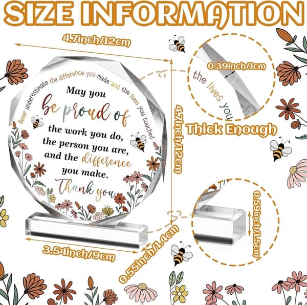 Thank You Gift for Women - Appreciation Decor for Nurses & Teachers