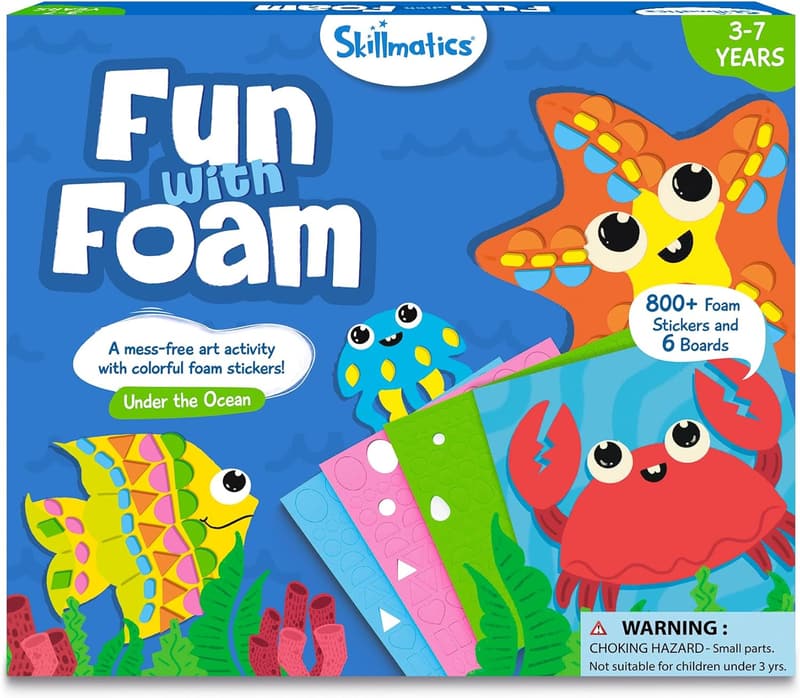 Under The Ocean Foam Sticker Activity - Mess-Free Craft Kit for Kids