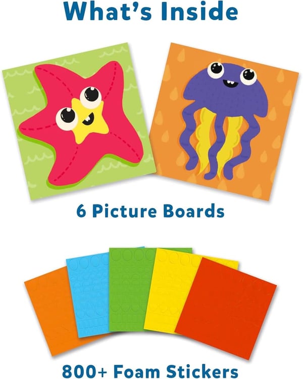 Under The Ocean Foam Sticker Activity - Mess-Free Craft Kit for Kids