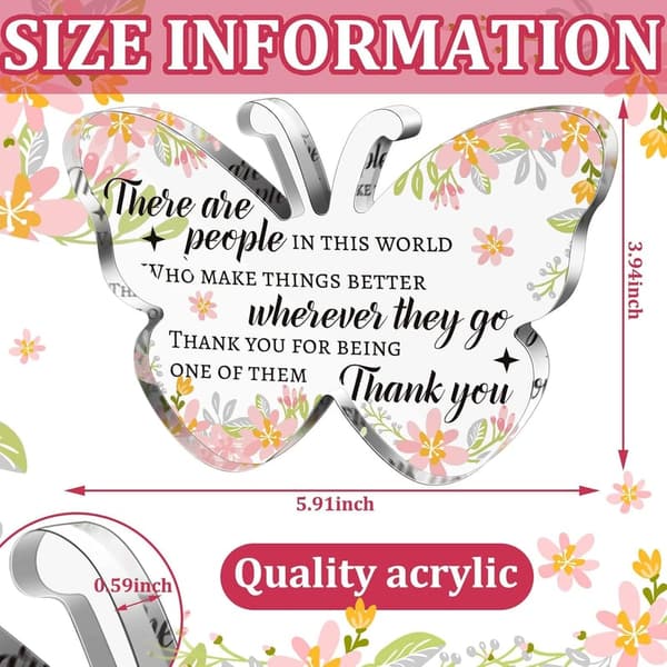 Graduation Desk Decor: Inspirational Butterfly Gift for Women