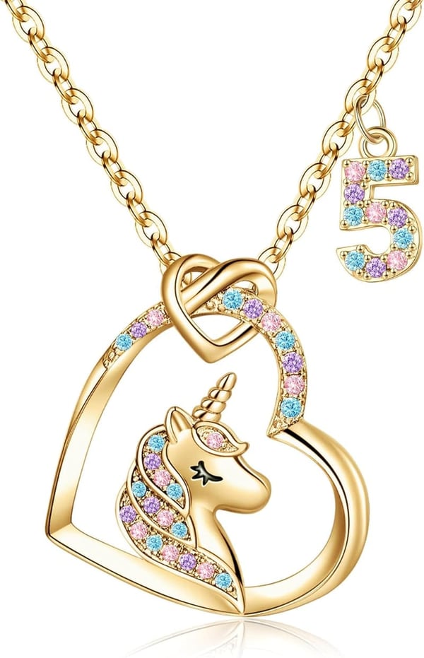 Unicorn Necklace for Girls - 14K Gold Plated Birthday Gift