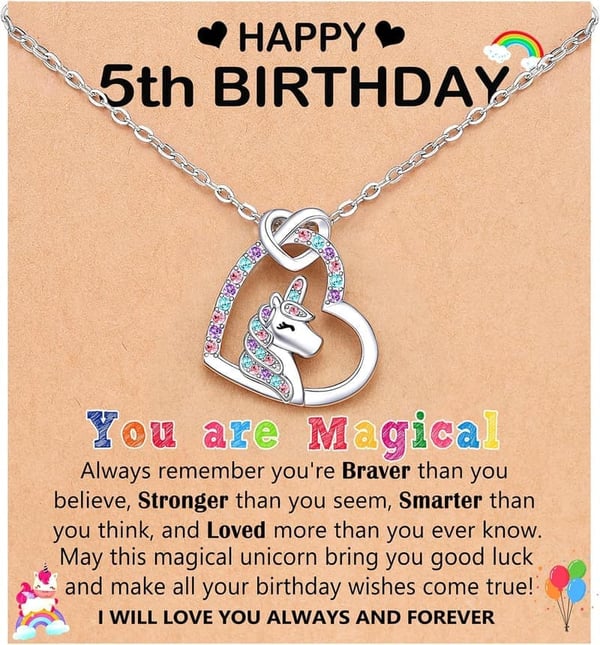 Magical Unicorn Necklace for Girls' Birthday Gifts