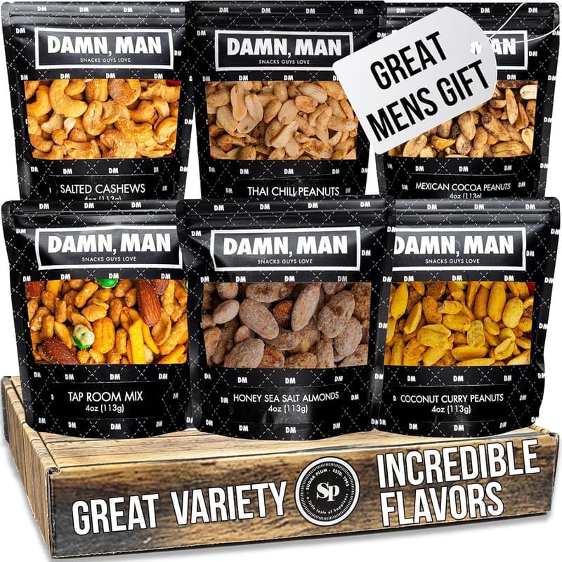 Birthday Gift Basket for Men - Gourmet Mixed Nuts Variety