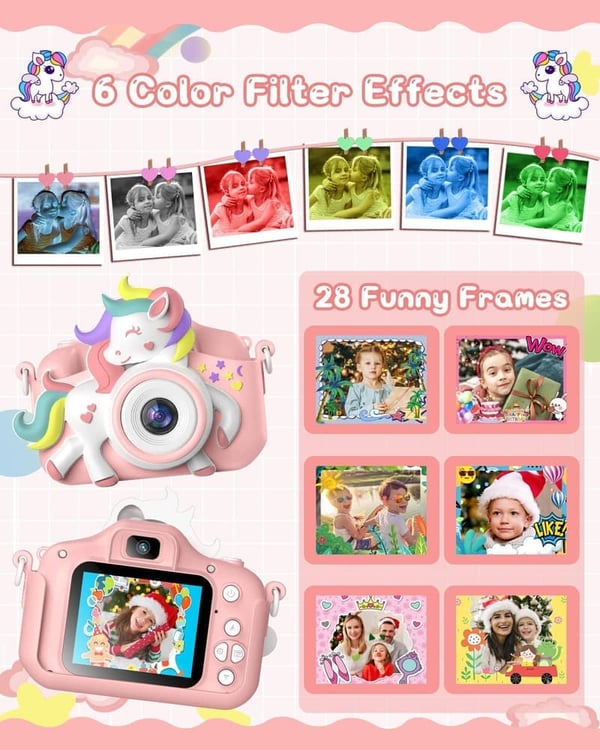 Kids Selfie Camera 20MP HD - Ideal Gift for Ages 3-8