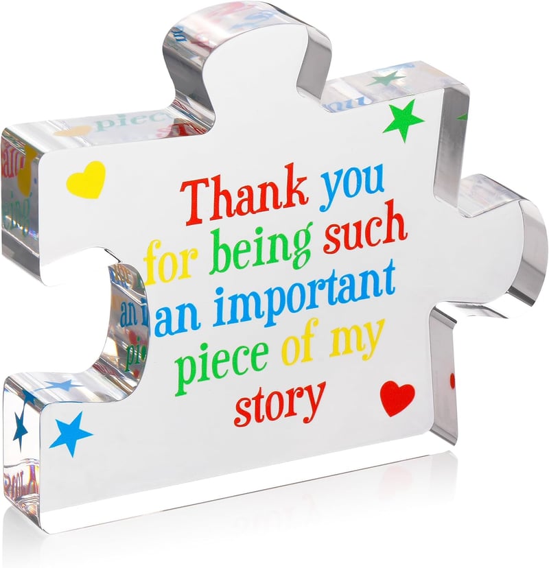 Teacher Appreciation Engraved Acrylic Puzzle Gift for Educators