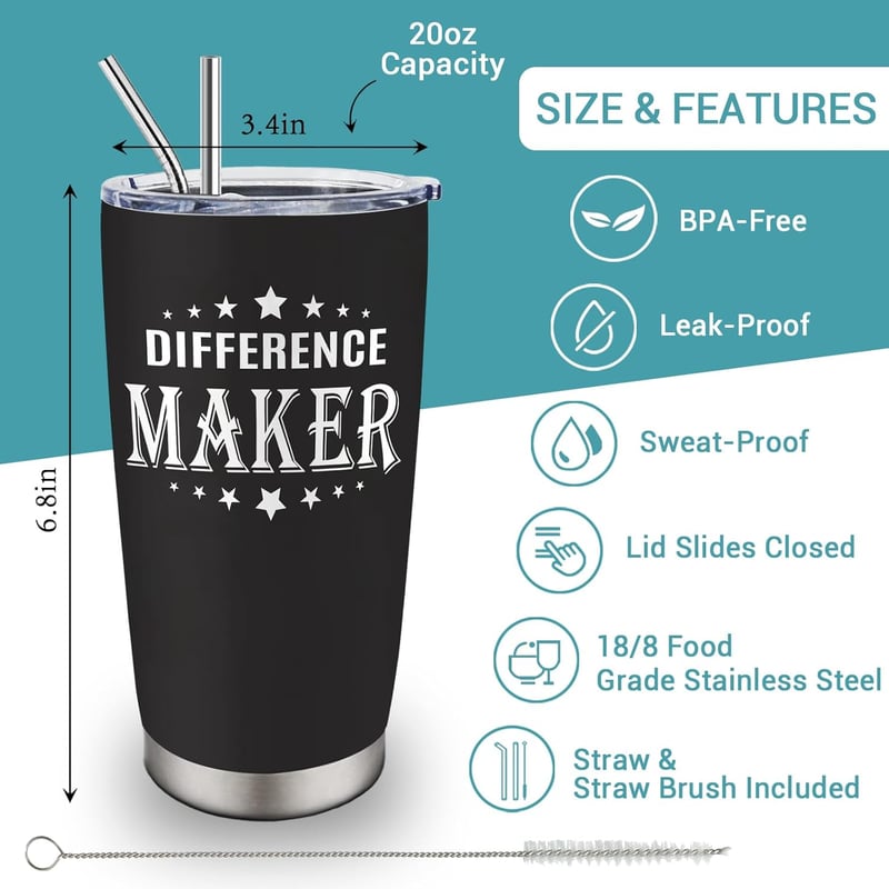 Employee Appreciation 20oz Tumbler - Thank You Gift for Men