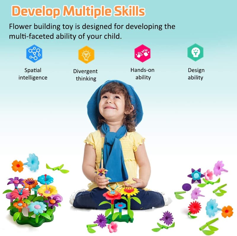 Flower Garden Building Set for Girls - 98 PCS Birthday Gift