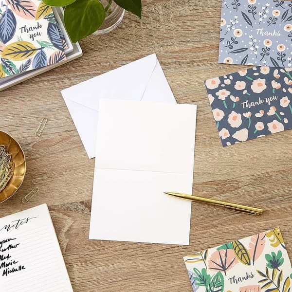 Thank You Card Assortment with Floral Designs (48 Cards & Envelopes)