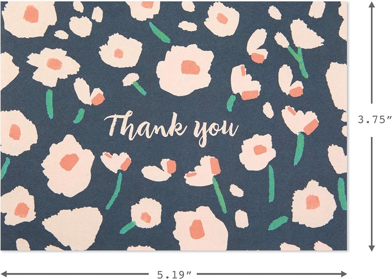 Thank You Card Assortment with Floral Designs (48 Cards & Envelopes)