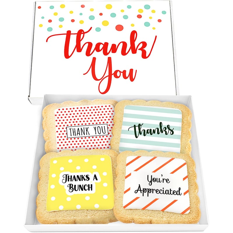 Appreciation Gift Basket: Individually Wrapped Cookies - 4 Pack