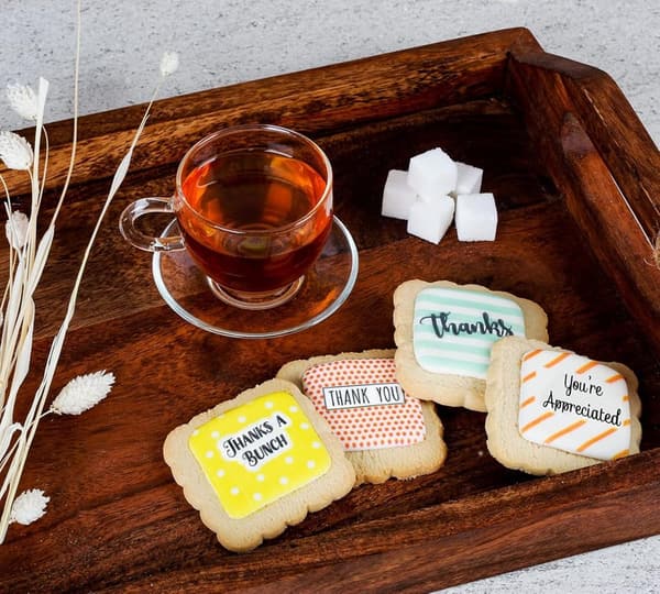 Appreciation Gift Basket: Individually Wrapped Cookies - 4 Pack