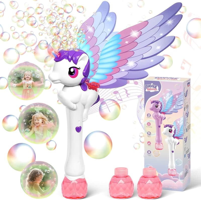 Unicorn Bubble Wands for Kids - Outdoor Birthday Toy