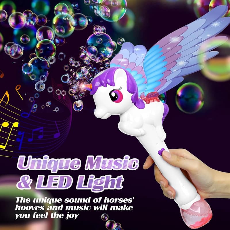 Unicorn Bubble Wands for Kids - Outdoor Birthday Toy