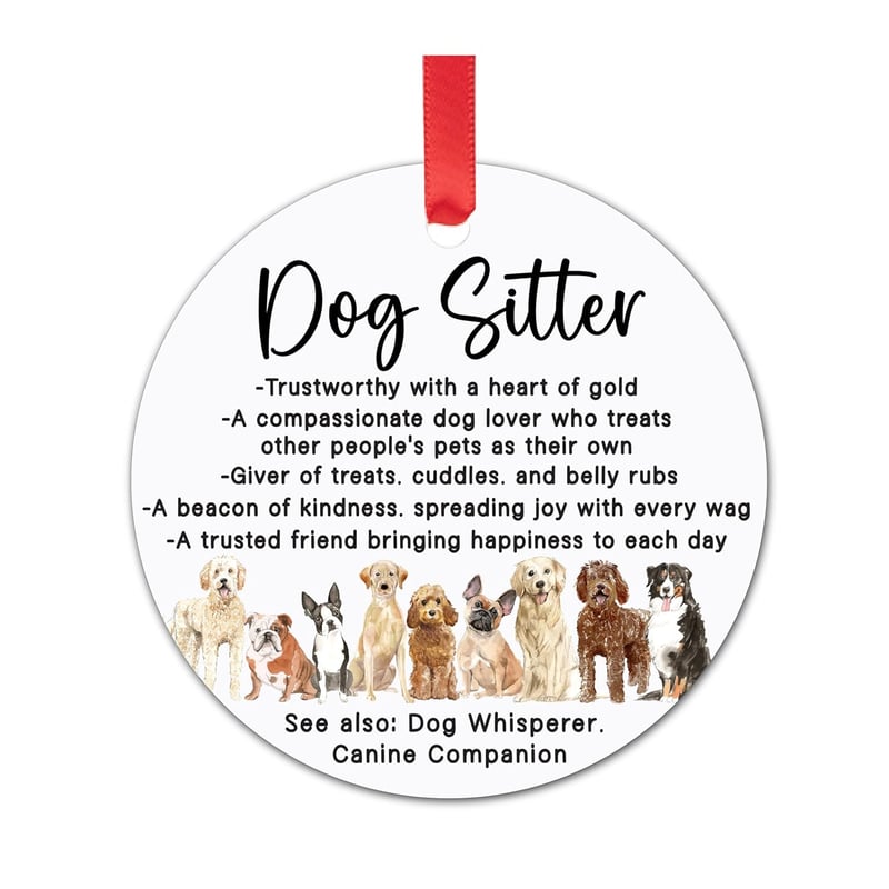 Thank You Dog Sitter Christmas Ornament 2024