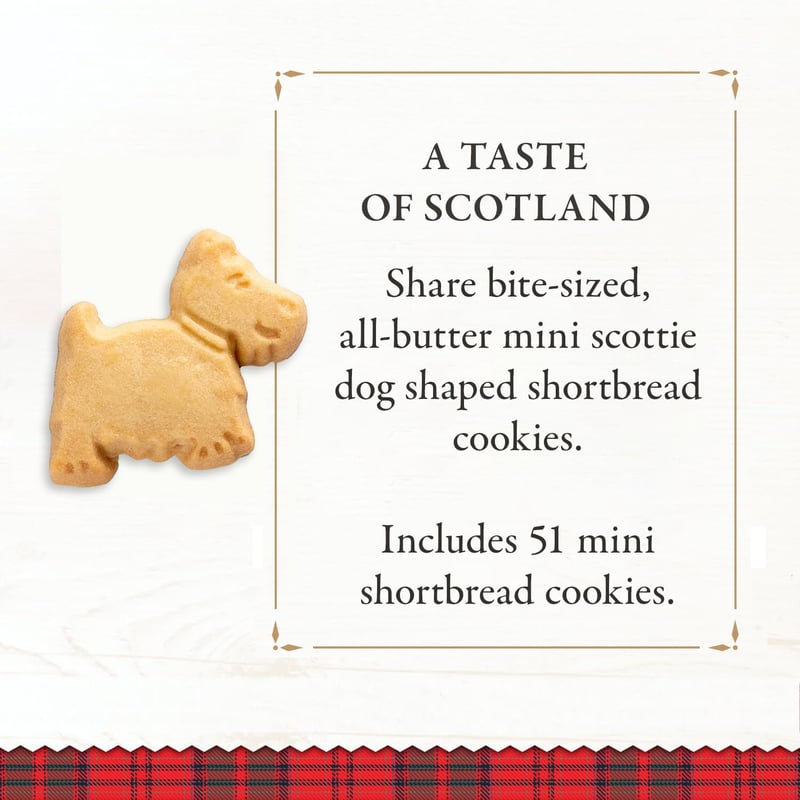 Scottish All-Butter Mini Scottie Dog Shortbread - 51 Count