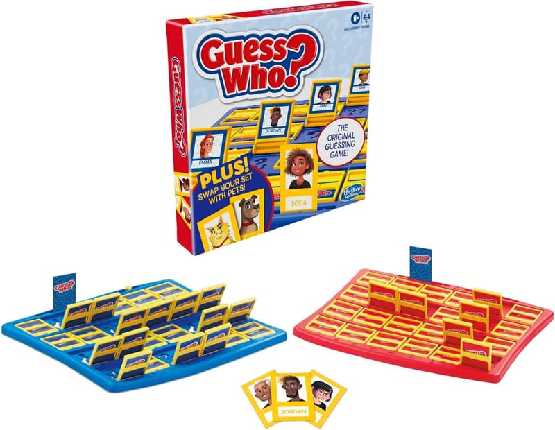 Guess Who? Board Game with People & Pets Cards for Kids 6+