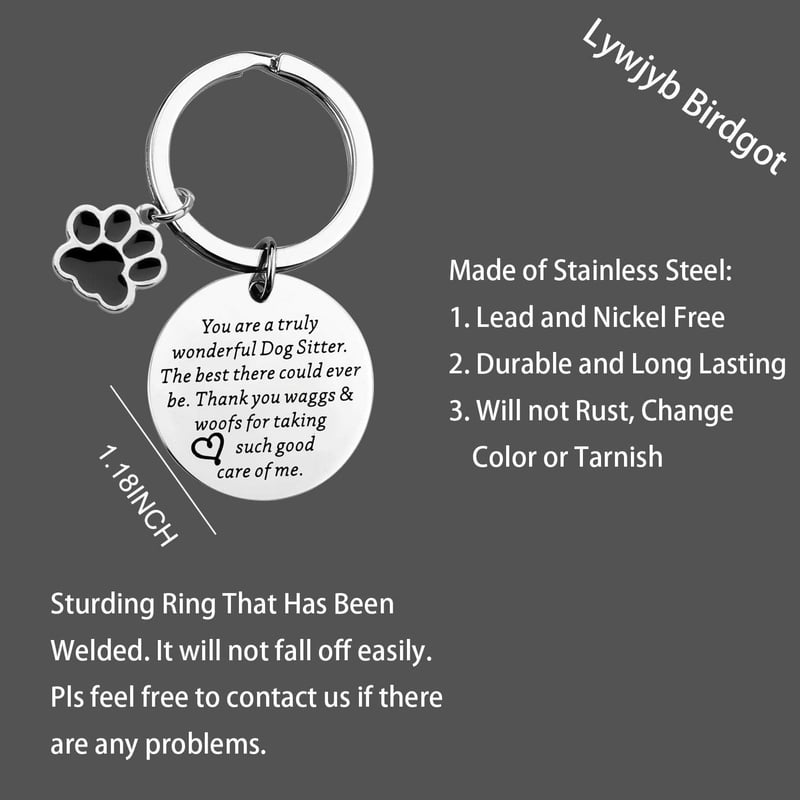 Dog Walker Appreciation Keychain Gift for Dog Lovers