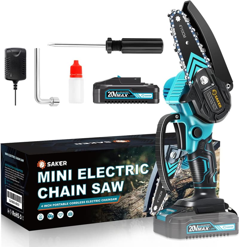 Father's Day Portable Cordless Mini Chainsaw for Garden Use