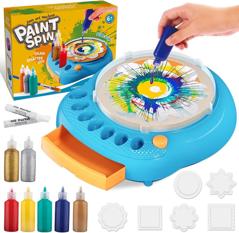 Kids' Paint Spin Art Machine Kit - Creative Art Supplies Ages 4-12