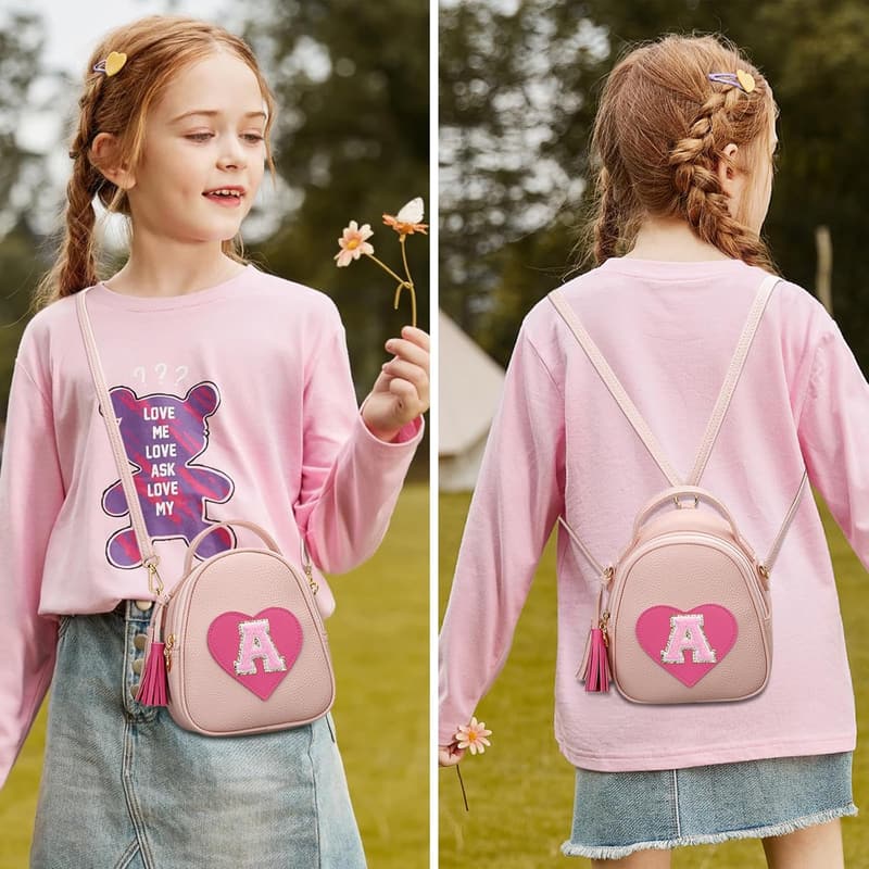 Cute Heart Crossbody Bag with Tassel for Girls