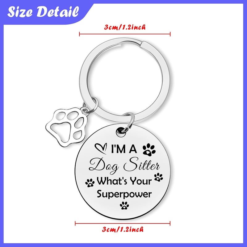 Thank You Keychain for Dog Sitters & Pet Lovers