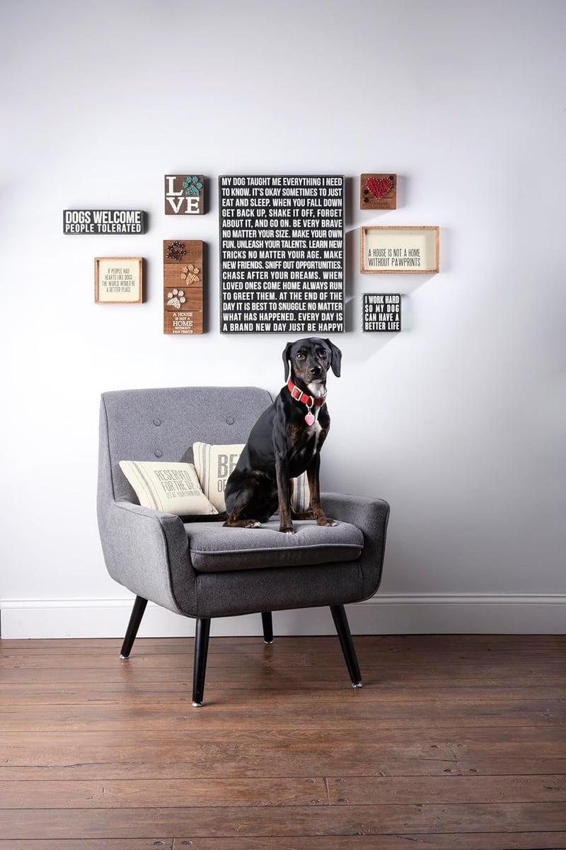 Rustic Wooden Sign - 'Dogs Welcome, People Tolerated' 5