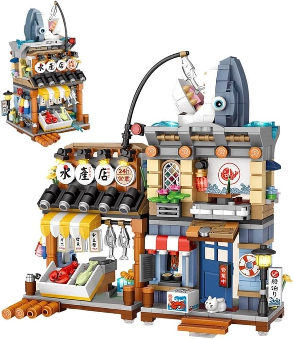 Mini DIY Japanese Street View Building Blocks Set for Kids 6-12