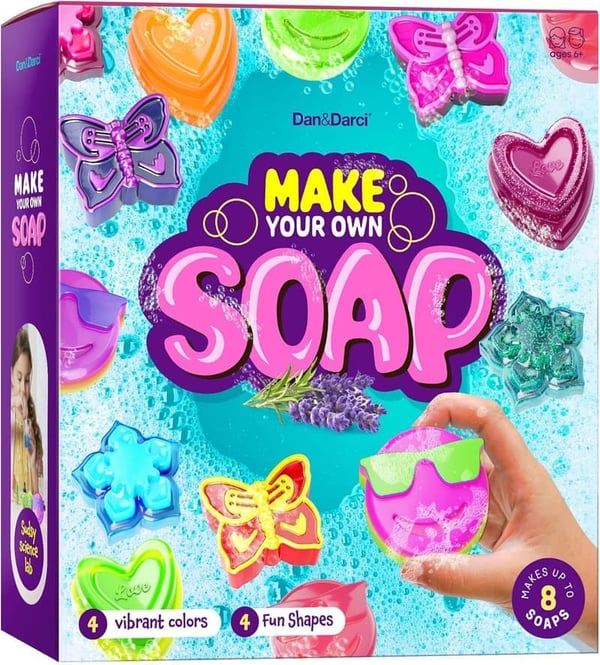 DIY Soap Making Kit for Kids - Educational Birthday Gift for Ages 6-12