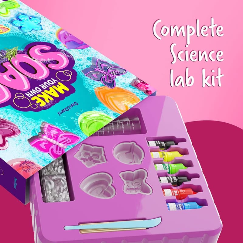 DIY Soap Making Kit for Kids - Educational Birthday Gift for Ages 6-12