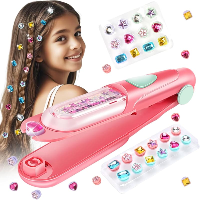 Bling Hair Jewels Stamper Kit for Girls' Birthday Gift