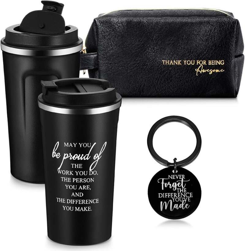 Father's Day 20oz Stainless Steel Tumbler & Leather Bag Set