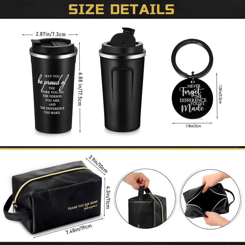 Father's Day 20oz Stainless Steel Tumbler & Leather Bag Set