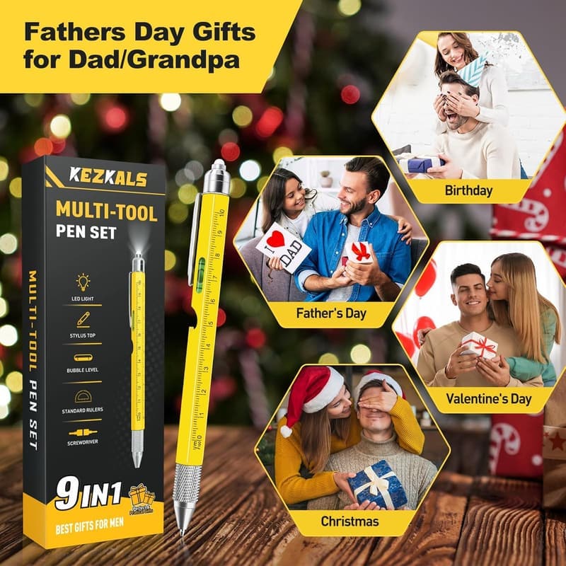 Father's Day 9-in-1 Multitool Pen Gift for Dad