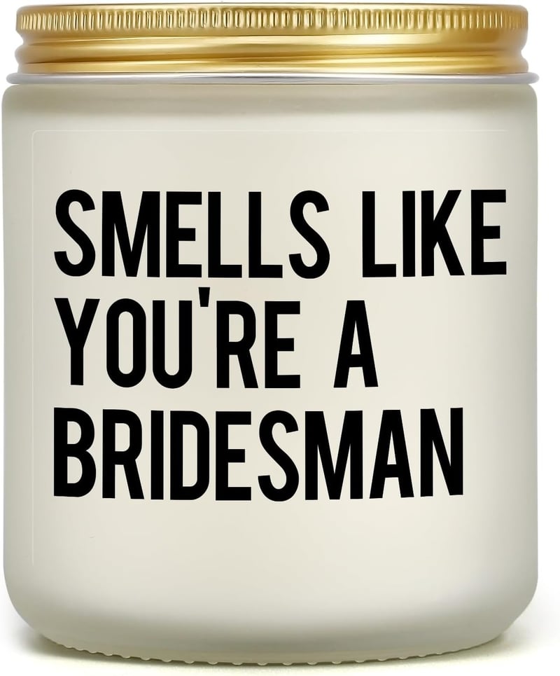 Bridesman Proposal Gift: Lavender Scented Candle for Wedding Day