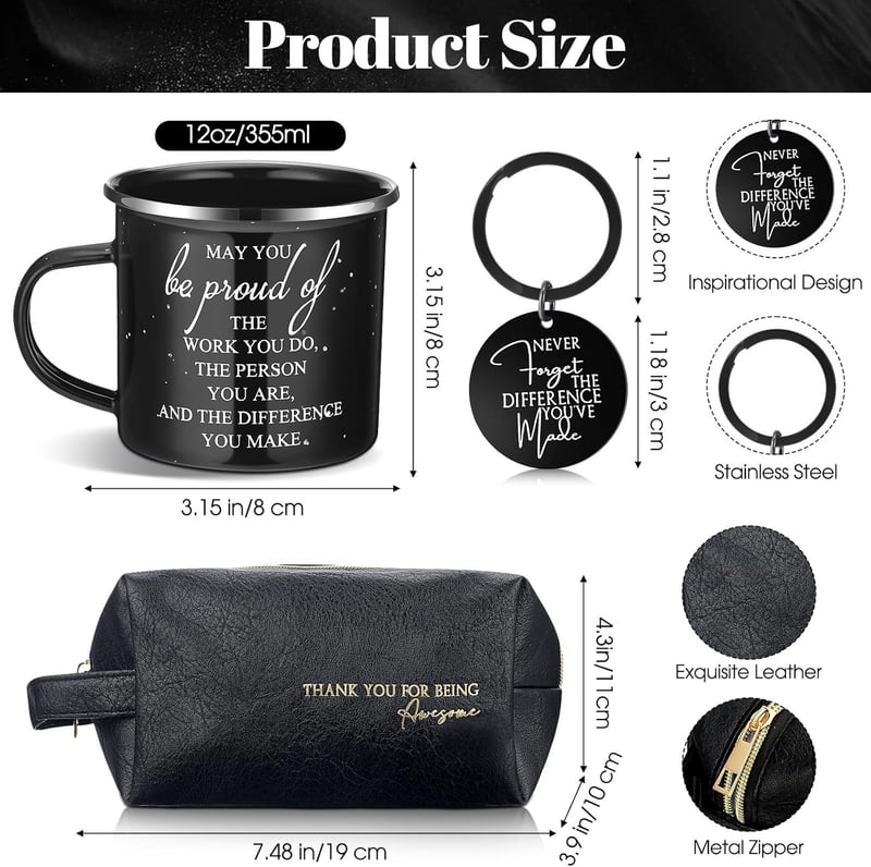 Father's Day Leather Toiletry Bag & Inspirational Gift Set