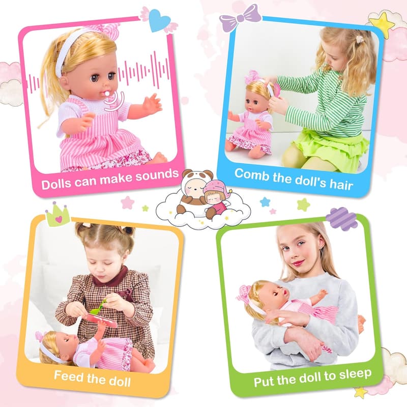 Toddler Hair Salon Playset with 14'' Baby Doll - 36PCS