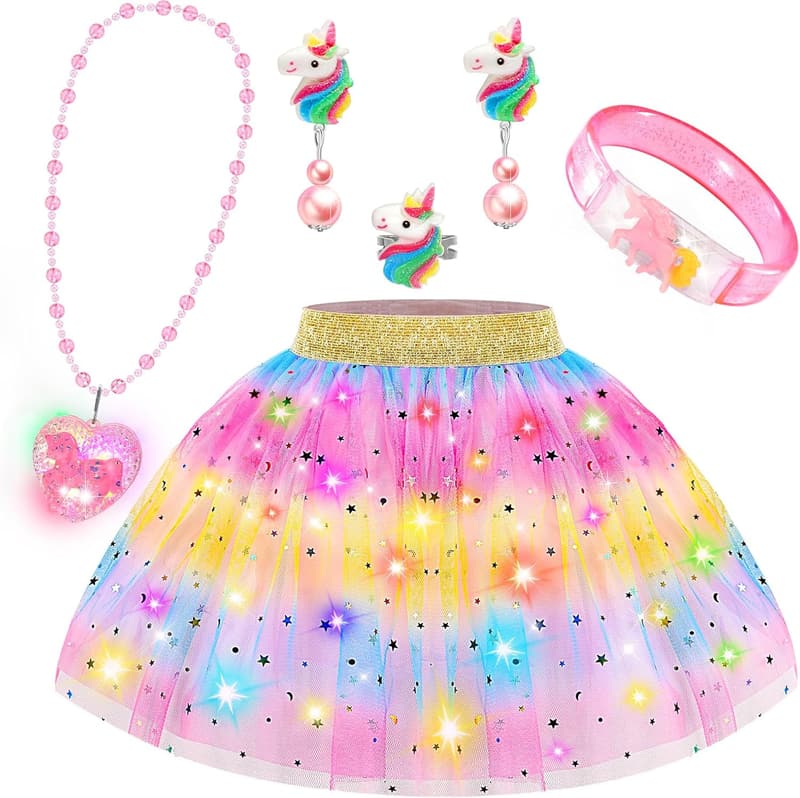 Light Up Princess Dress for Girls Ages 4-6 - Birthday Gift