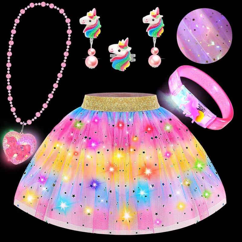 Light Up Princess Dress for Girls Ages 4-6 - Birthday Gift